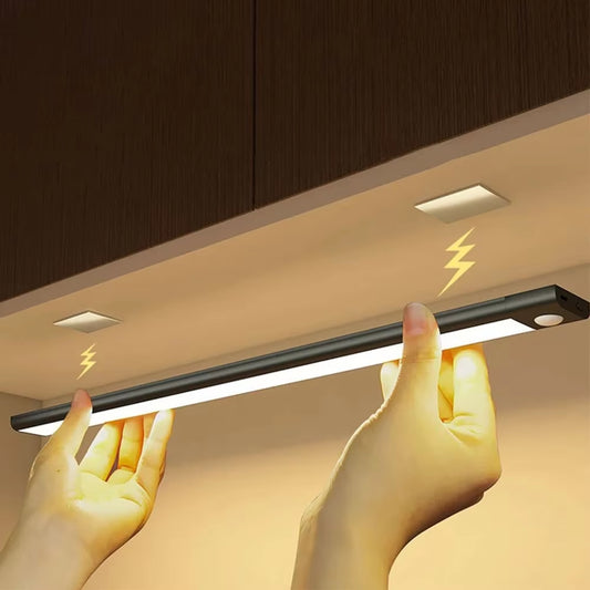 LED Cabinet Light USB Type-C Rechargeable Motion Sensor Led Lamp for Kitchen Wardrobe Cabinet Lighting 20Cm/30Cm/40Cm/50Cm/60Cm